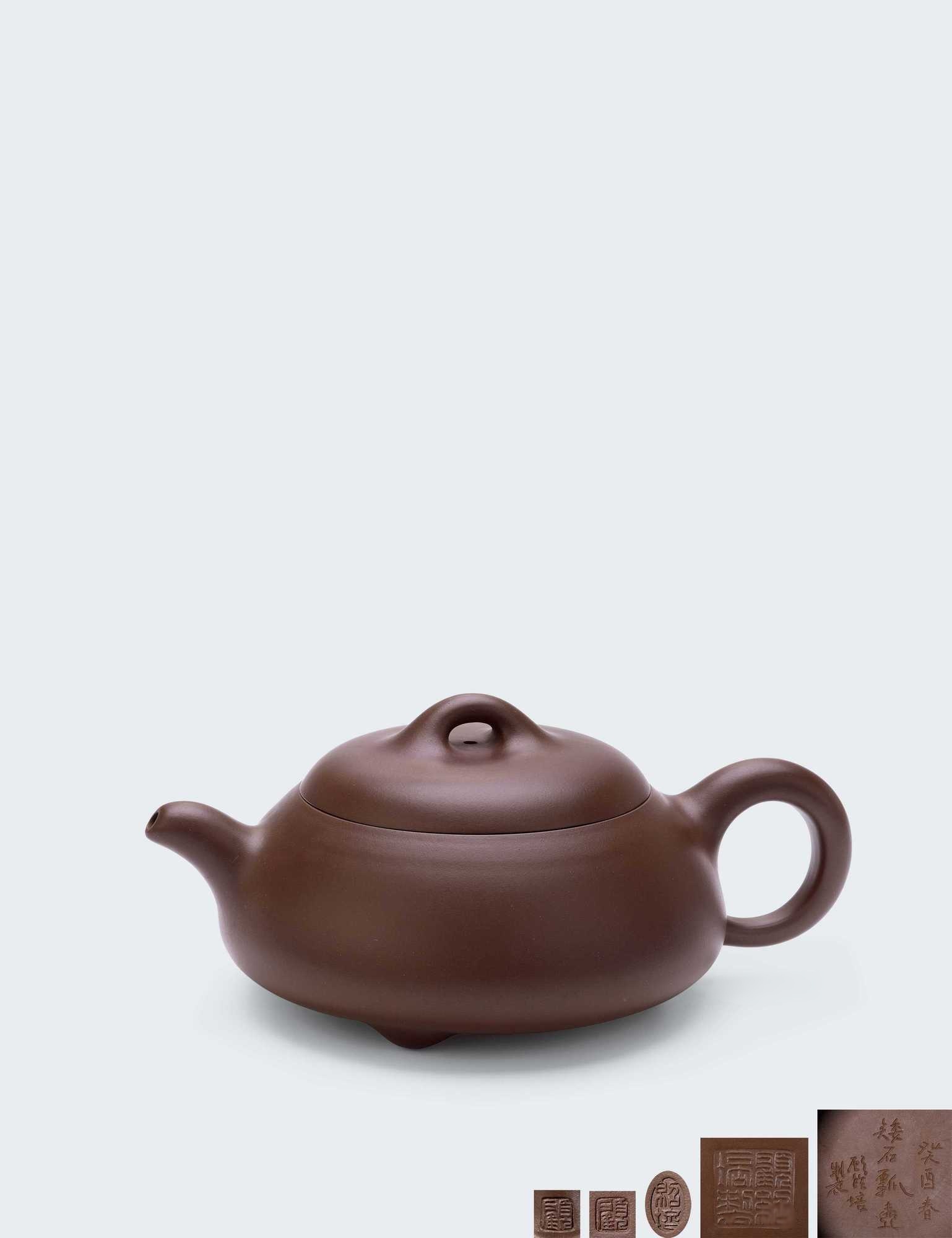 当代 顾绍培制矮石瓢壶