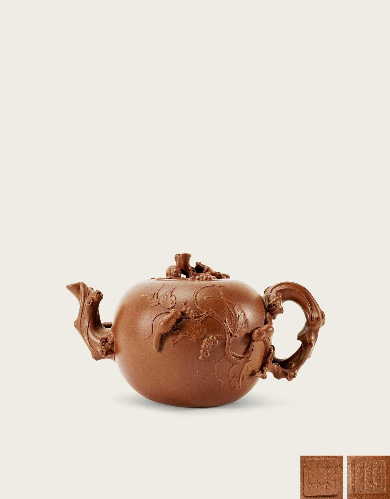 清末 冯桂林·松鼠葡萄