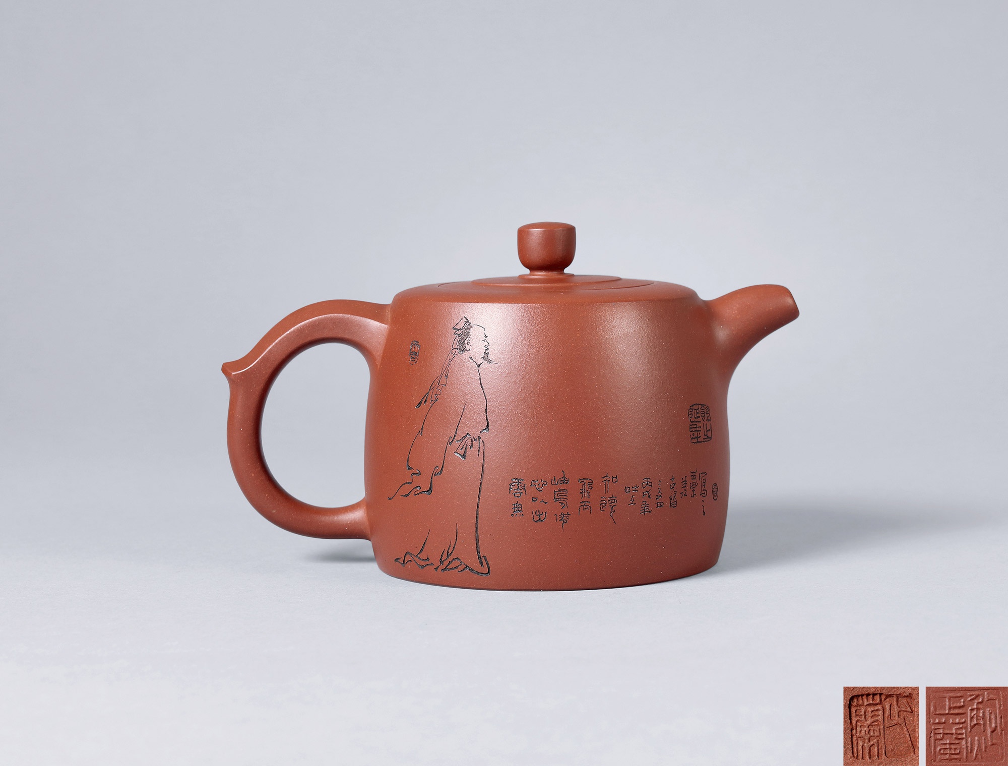 当代 鲍正兰制缶乐题井栏壶
