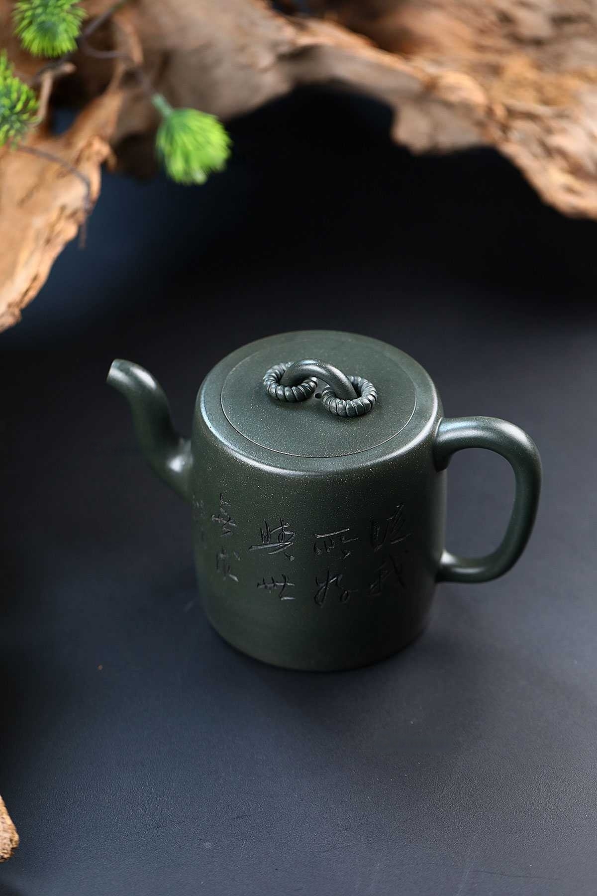 储立之 原创 民国绿 景舟双圈壶