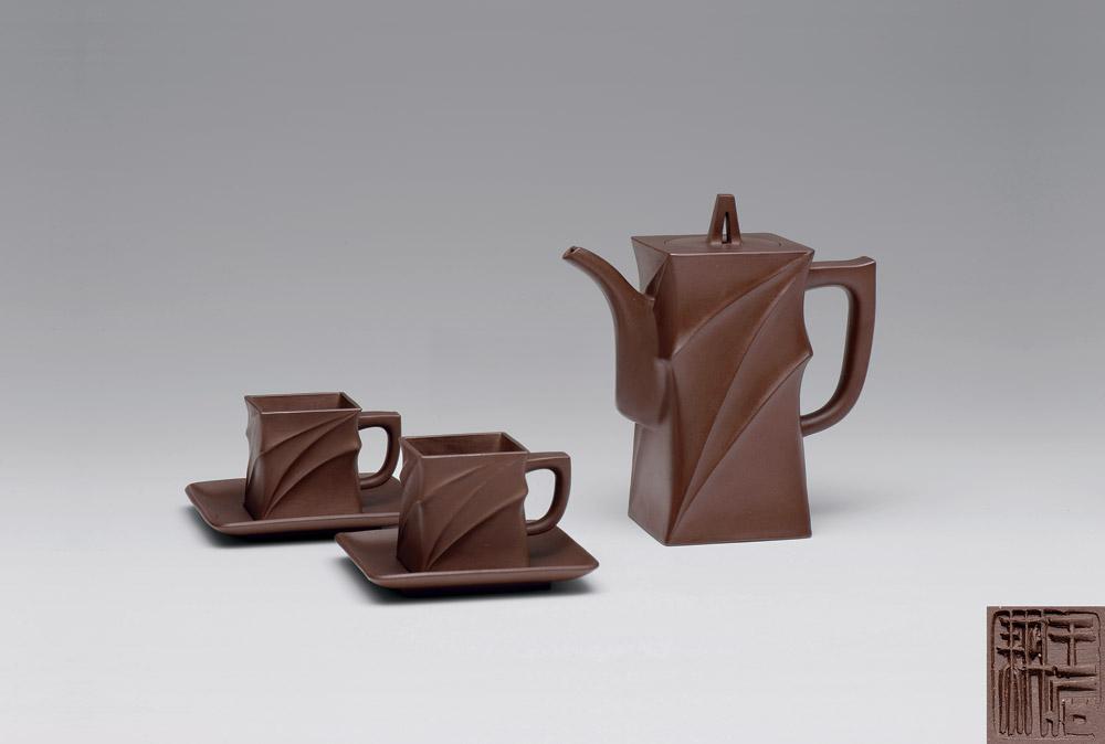 王石耕 五头方春茶具