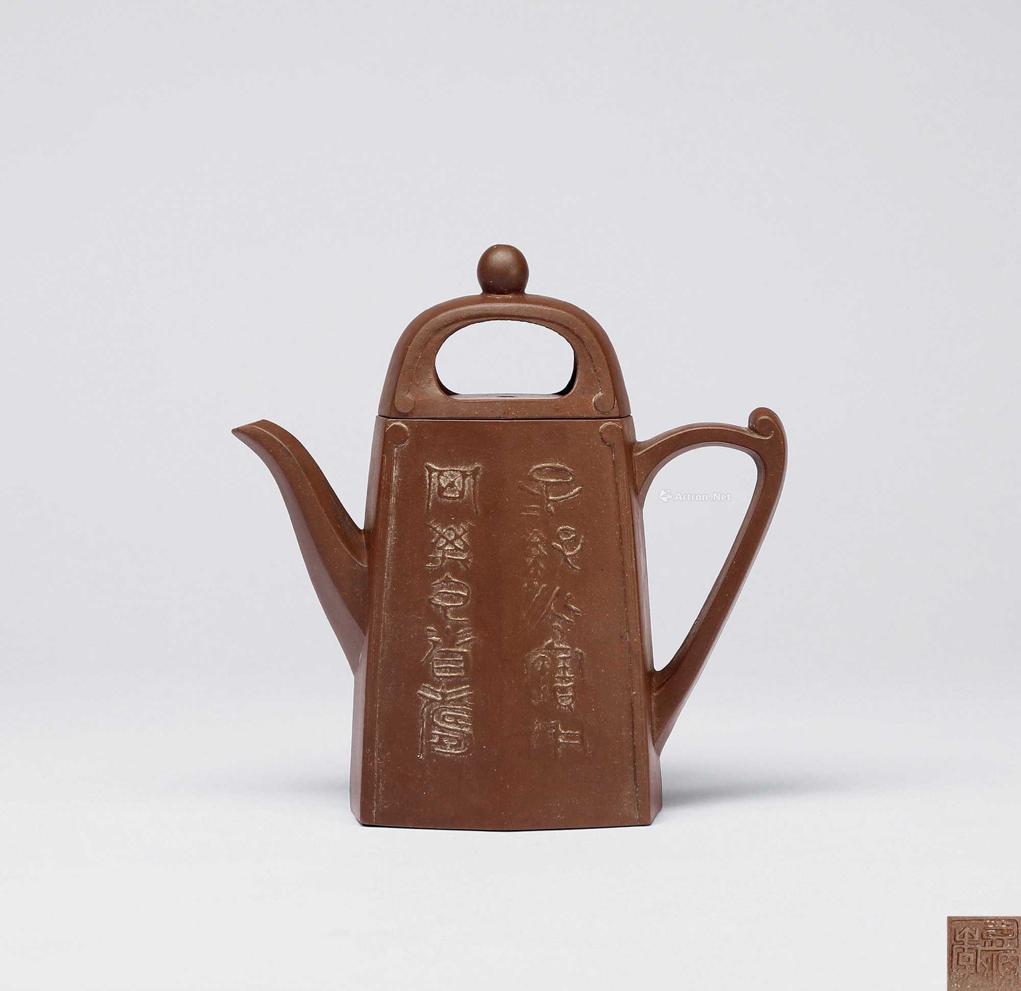 80年代 季益顺制 紫泥剑鞘壶