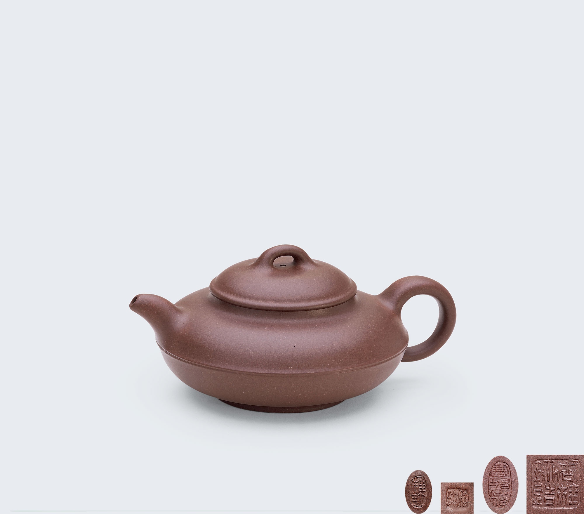 当代 周桂珍制寒碧人作款线圆壶
