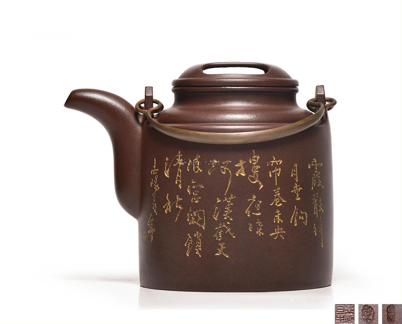 束旦生刻并制洋桶壶