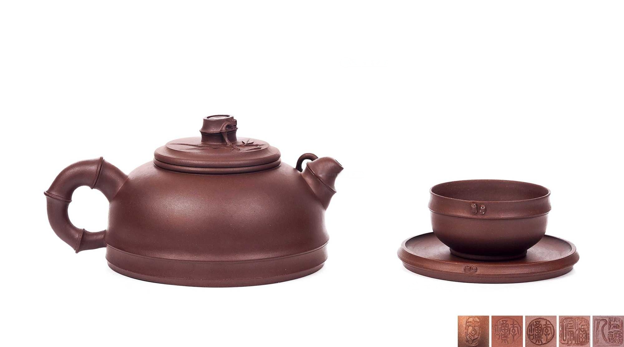 李涵鸣制鸣竹茶具套组 （三件）