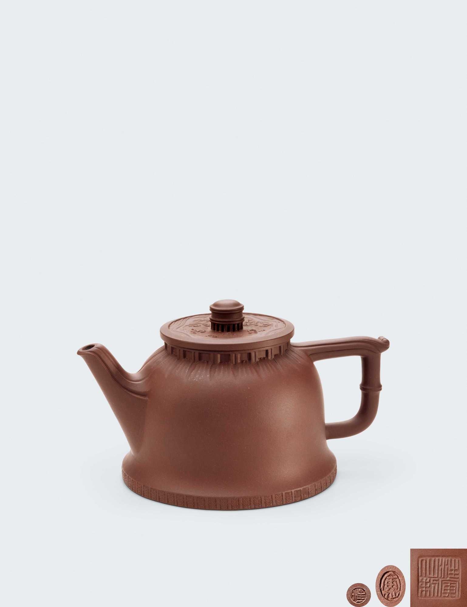 当代 汪寅仙制紫泥水利壶