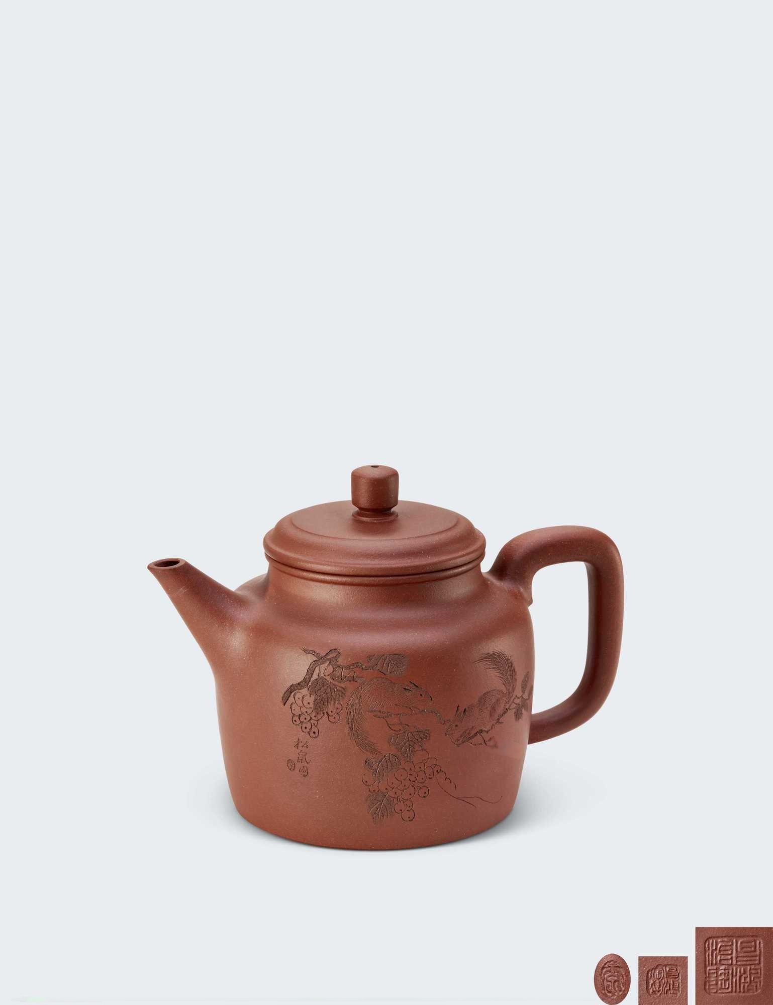 当代 李昌鸿制铭书画高掇钟壶