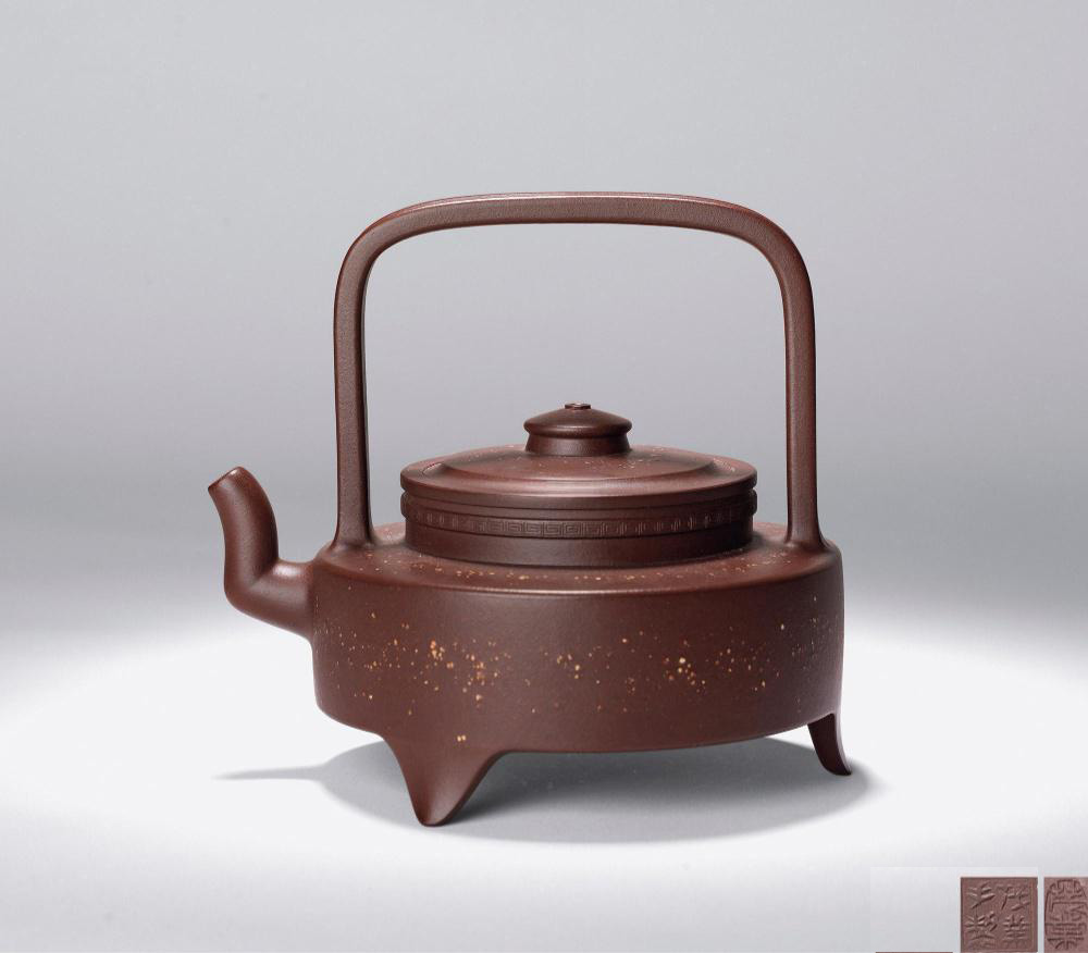 当代 张茂业制 繁星提梁