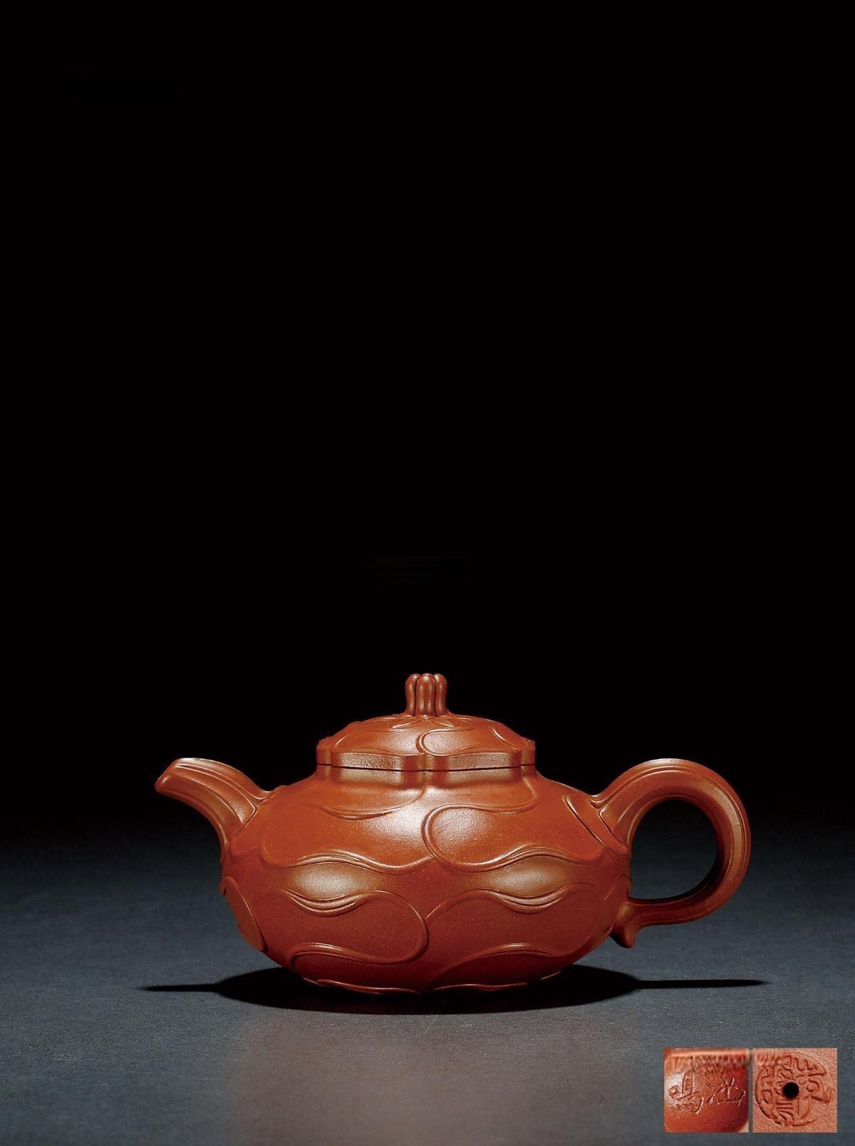 当代·李涵鸣降坡泥风卷葵壶