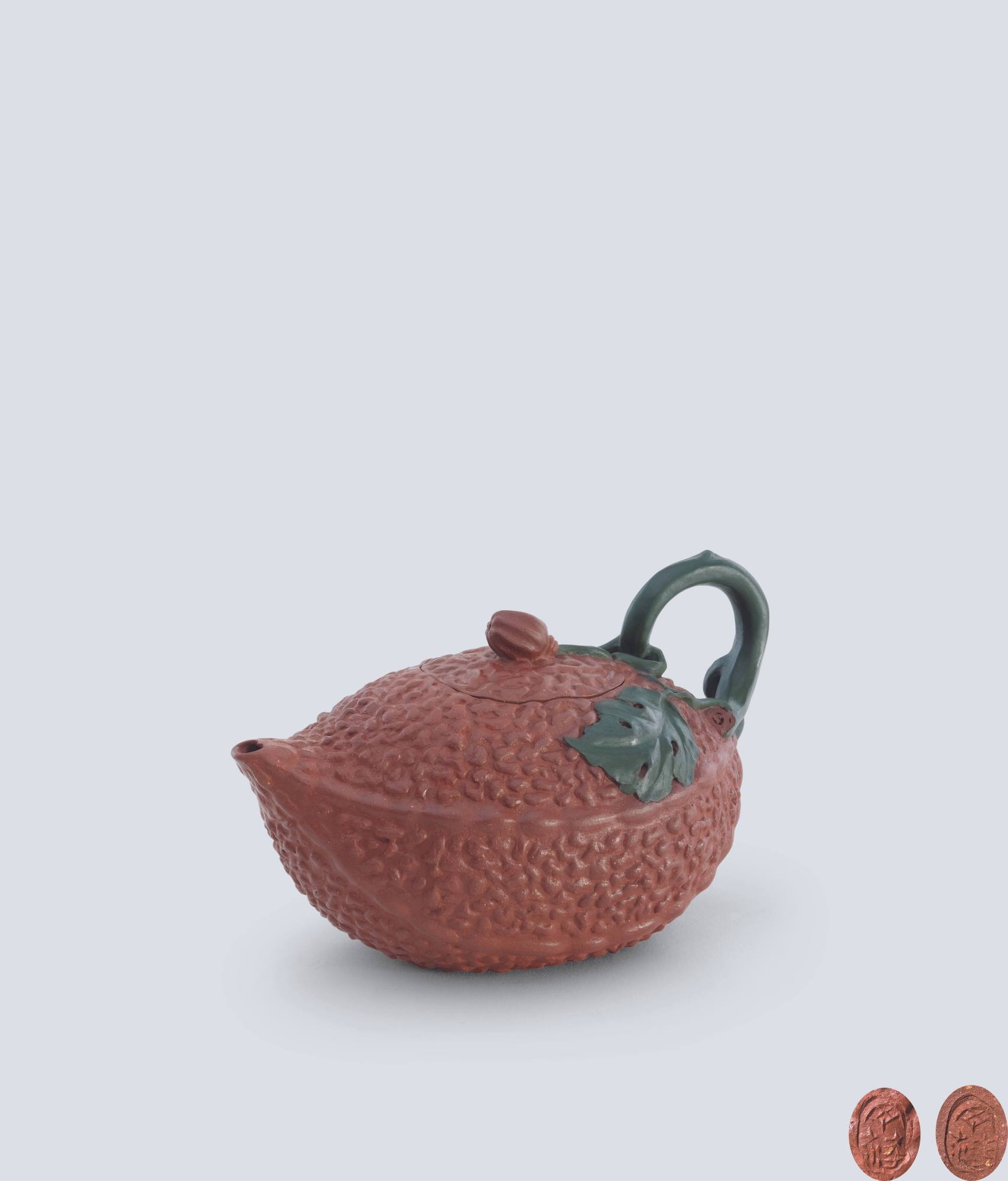 当代 丁萍制金玲子壶