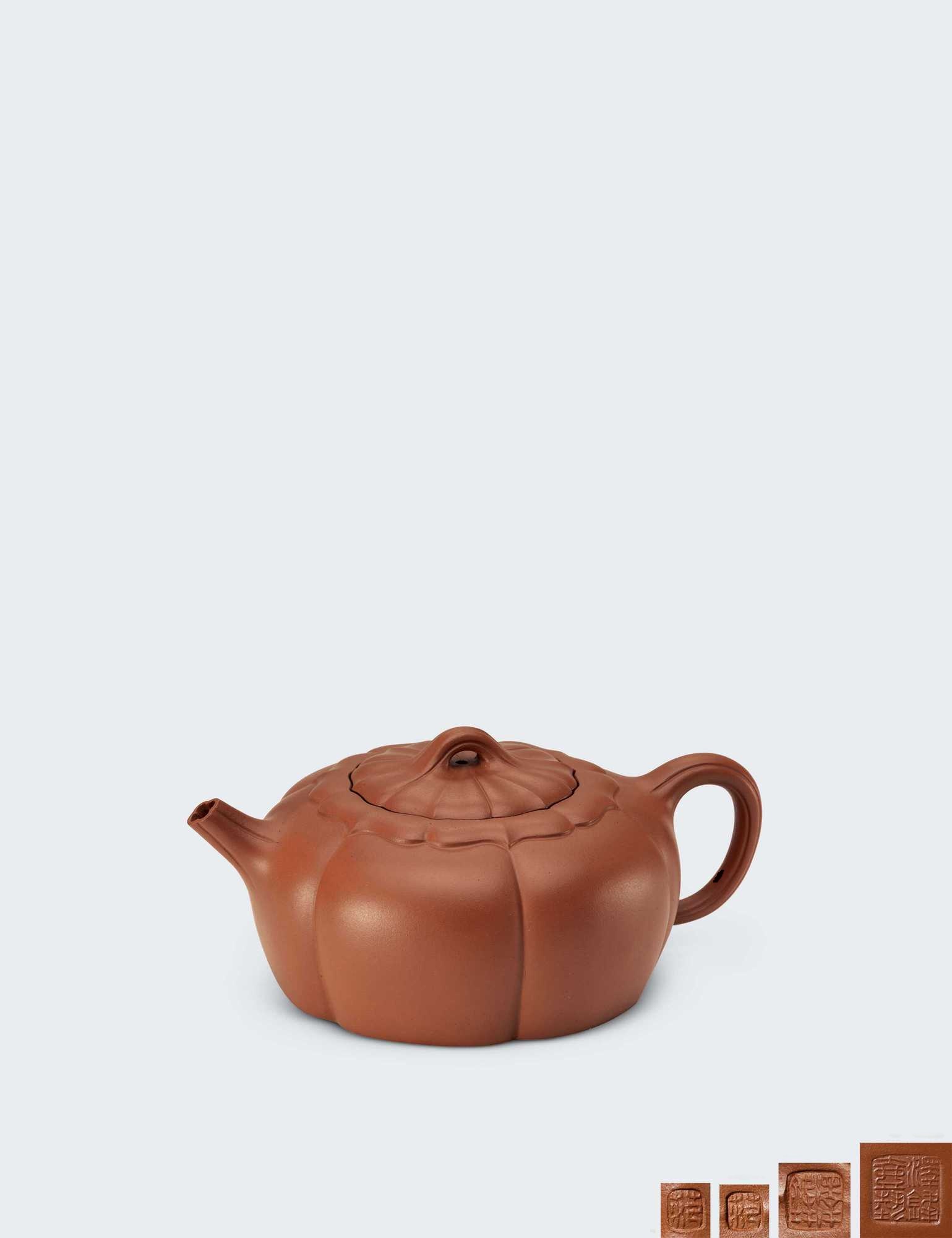 当代 范泽锋制朱泥理德壶
