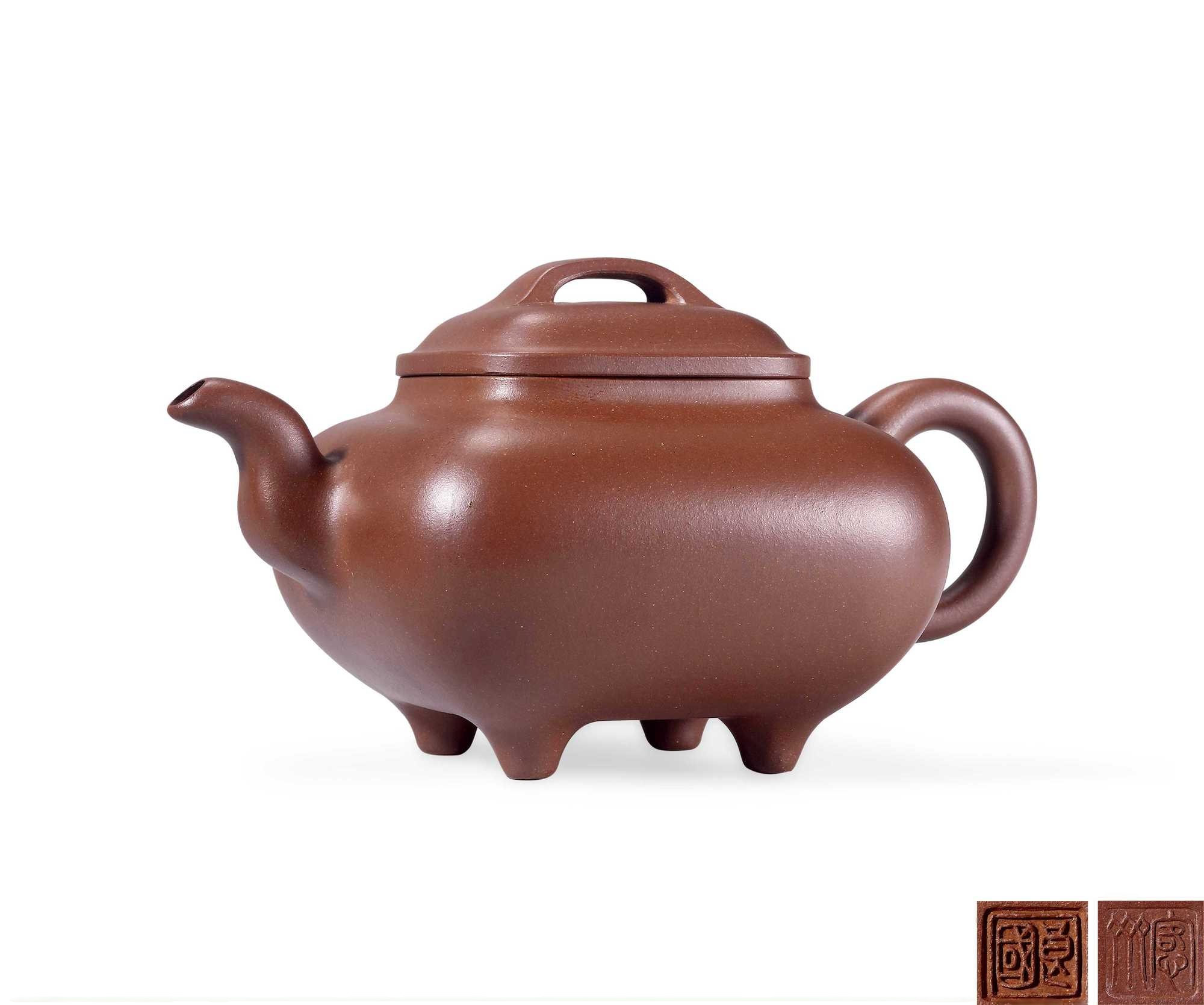 俞国良 紫砂四方传炉壶