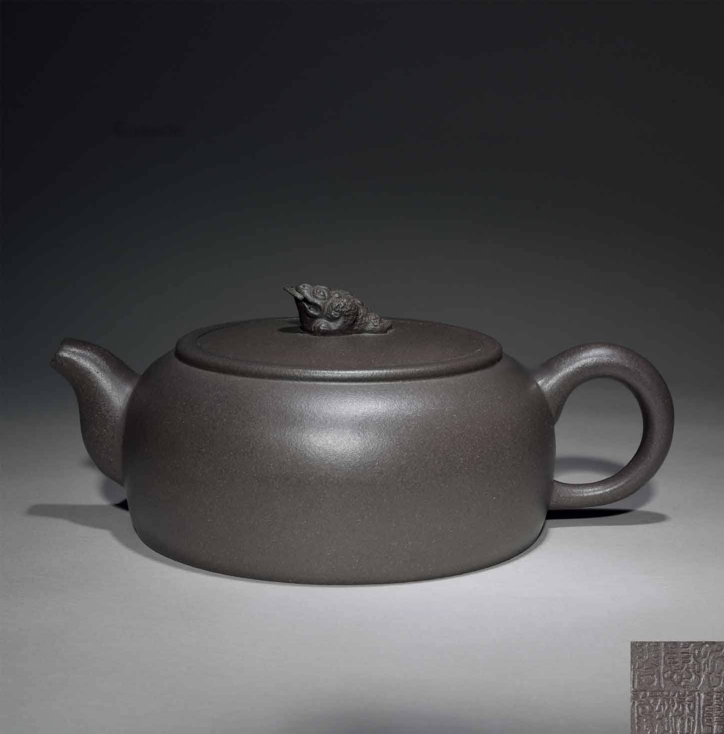 张哲伟 鲍惠萍合作 茶韵 原矿天青泥