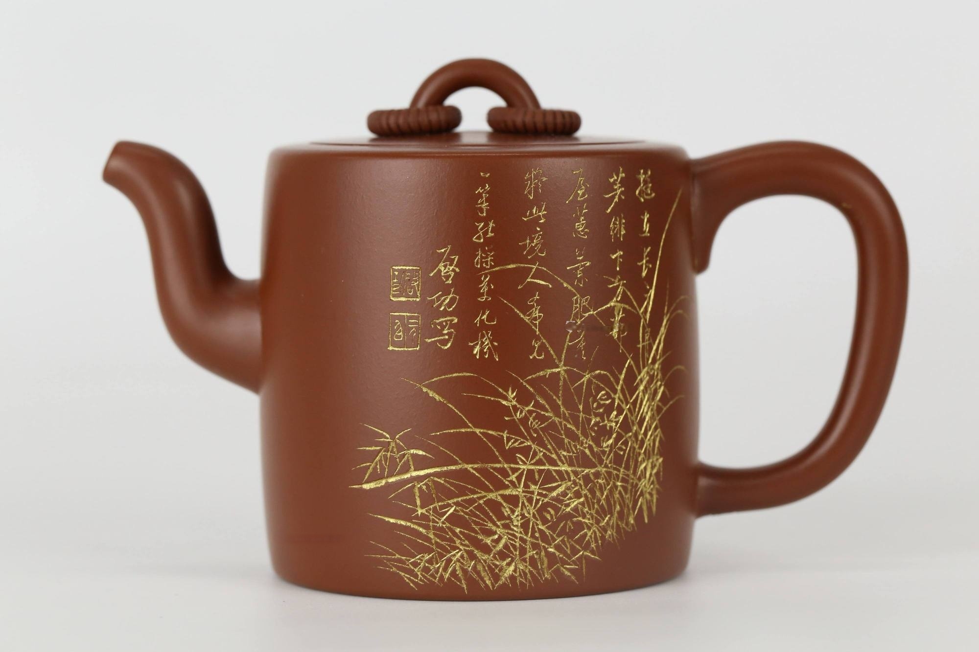 周建春 景舟双圈壶 朱泥