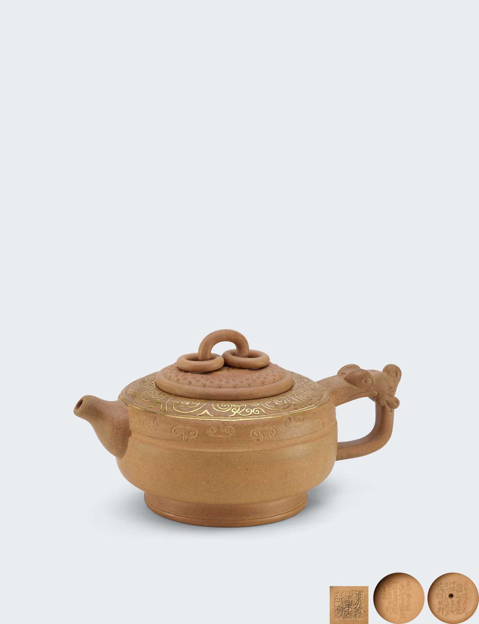 当代 鲍仲梅制蕰沁重璧壶